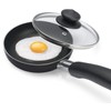 Bene Casa - Black Nonstick Aluminum Frying Pan with Glass