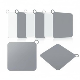 6 Pieces Silicone Tub Stopper Floor Drain Cover Shower Drain Cover Floor Sewer Anti-Odor Mat Deodorizing Drain Plugs for Kitchen Bathroom Laundry (Grey & White)