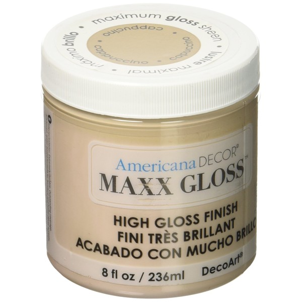 Deco Art Americana Maxx Gloss 8oz, 8 oz, Cappucino