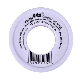 Oatey 31202 1/2" PTFE Thread Seal Tape 520" Long White