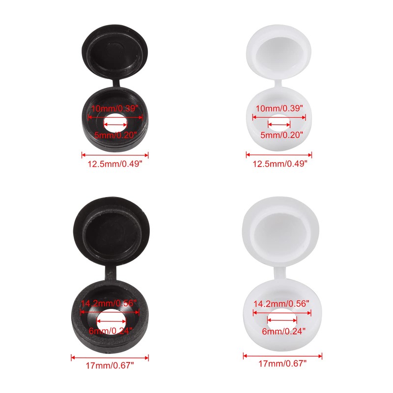 SPEEDWOX 120pcs Screw Caps Concealment Screws Decorative Hinged Screw Cover