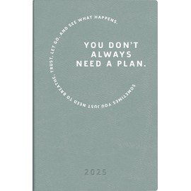 rido/idé "Motivation" Pocket Calendar Model Partner/Industry I (2025) 2 Pages = 1 Week, A7, 224 Pages, Faux Leather Cover Trend, Flexible, Anthracite