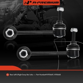 A-Premium Barra estabilizadora lateral trasera compatible con Honda CR-V CRV 1997 1998 1999 2000 2001 juego de 2 piezas