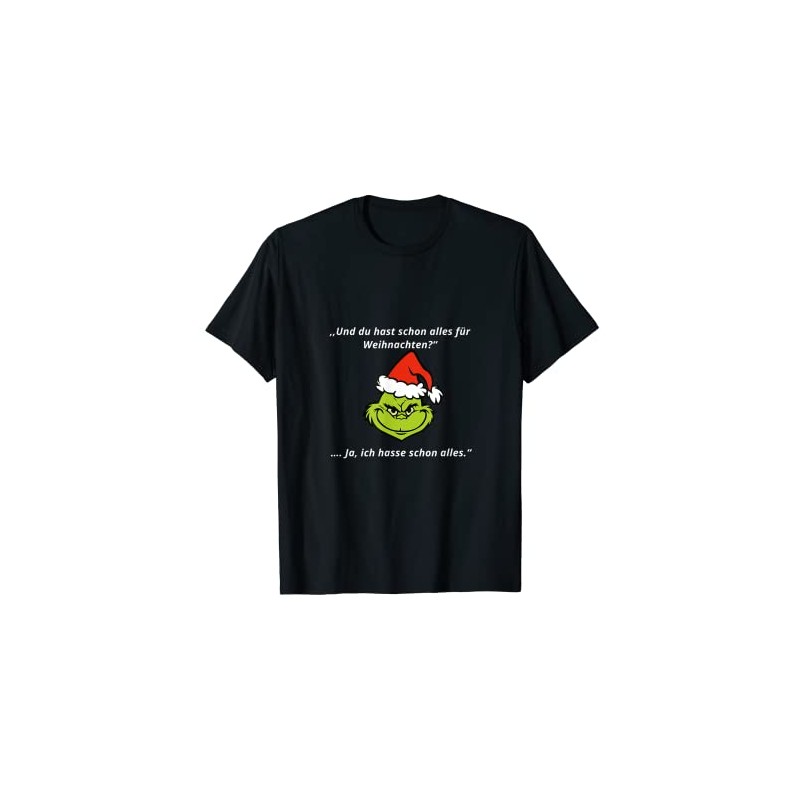 Ich hasse Weihnachten lustiger Spruch T-shirt, black, s