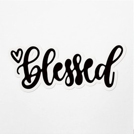 Decal Stickers of Heart Blessed Premium Indoor (No Waterproof) Vinyl Decal Stickers for Laptop Phone Accessory Helmet Car Window Mug Tuber Cup Door Wall Decoration ANDVER3734820BL