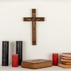 Woodvio - Hand carved wooden wall cross, Catholic crucifix