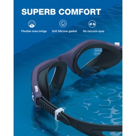 ZIONOR Swimming Goggles, G1 SE Clear Lens Swim Goggles Anti-fog for Adult Men Women