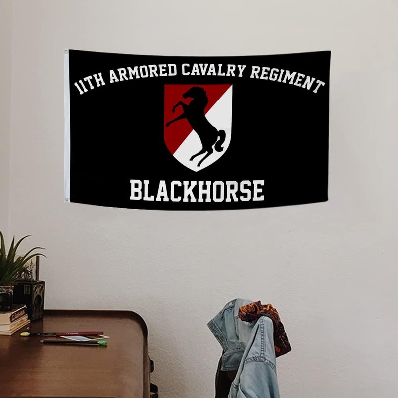 11th Armored Calvary Regiment Flag Blackhorse Flag Banner 3x5Feet Outdoor