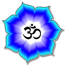 Om Lotus Colorful Vinyl Sticker - Car Phone Helmet - Select Size