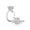 AINUOSHI 3 Carat Cushion/Round Cut Cubic Zirconia CZ Sterling Silver 925 Solitaire Wedding Engagement Ring (rectangle cushion cut, 4)