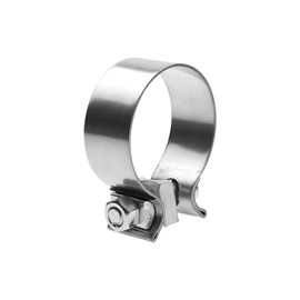 JNNJ Stainless Steel Exhaust Pipe Clamp, Exhaust Clamp Hose Clamp, Hose Clamps, Exhaust Clamp, Pipe Connector, Exhaust Manifold Pipe Clamp, Stainless Steel Gauge, Universal Car Accessories (51 mm)