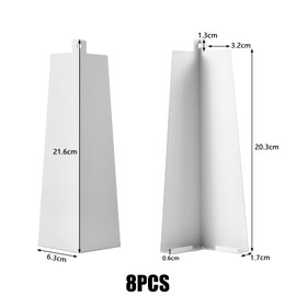 8 Pack Aluminum Siding Corners 8 Inch White Outside Siding Corner Caps with Nails Smooth Metal Corner Panels Trim for Wooden or Mobile Home House Exterior