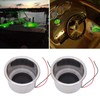 2PCS Luminous Cup Holder 304 Stainless Steel 8 LEDs Draining