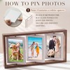 Vicenpal 2 Pack 4x6 Rotating Picture Frame, Double-sided Display 6