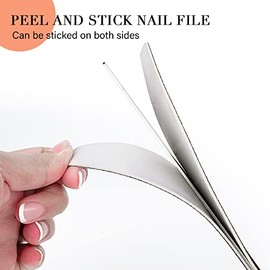 CANVALITE 40 piezas de lima de uñas de grano 100/180, limas de uñas desmontables y adhesivas, tablas de esmeril reemplazables reutilizables, lima de u