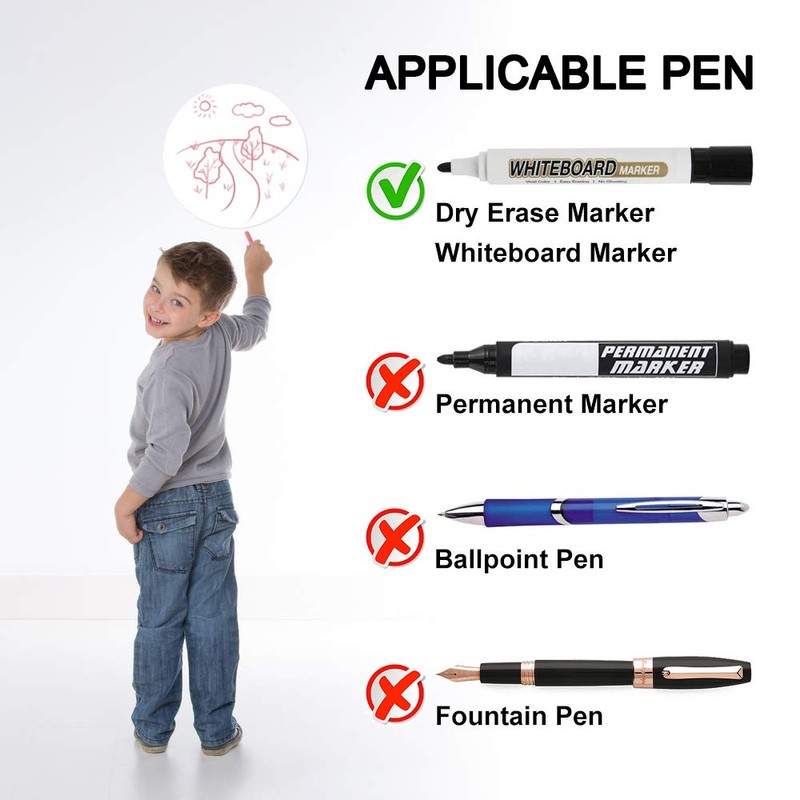 Colorful Dry Erase Dots Circles Whiteboard Marker Removable Vinyl Stickers
