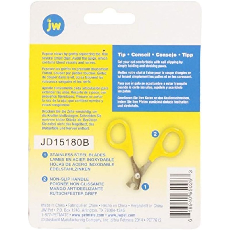 JW Pet Grip Soft Cat Nail Clipper [Set of 2]