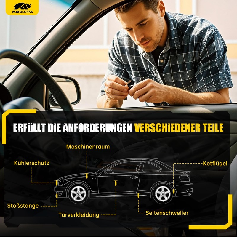 MIKKUPPA 716 Piece Universal Car Mounting Clips Set with Disassembly