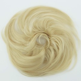 PRETTYSHOP Hairpiece Scrunchie Scrunchy Bun Updo Bridal Hairstyle Ponytail Wavy Platinum Blonde G18B