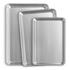 JoyTable Aluminum Baking Sheet Set, 3 Pack Sheet Pan, Commercial