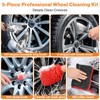 Preciva Professional Wheel Brush Kit for Cleaning Wheel and Tire