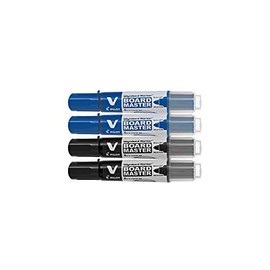 Pilot V-Board Master Medium Pack Of 4(Blue-2, Black-2)
