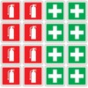 Stickers Decals Decorative 16 Fire Extinguisher First Aid Vinyl Stickers