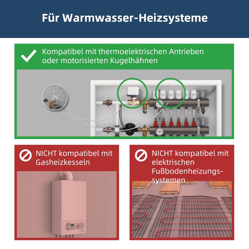 Beok Smart Floor Heating Thermostat WiFi Room Thermostat for Water