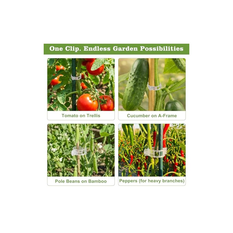 120-Pack Durable Plant Clips for Climbing Plants & Vegetables