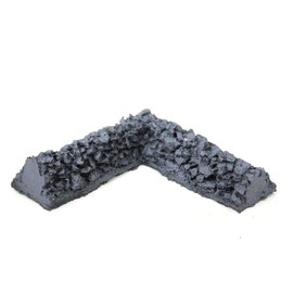 War World Gaming Rock Wall Corner Part | Painted x 4 | 20-28 mm Tabletop Terrain Model Making Landscaping Model Railway