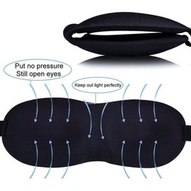 Black Sleep Mask, Eye Mask for Sleeping,3D Sleeping Eye Mask Aid Eye Mask Cover Patch Shade Eye Patch Massager Beauty Relax Soft Tools Portable Eye, Sleep Masks