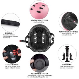 KORIMEFA Kids Bike Helmet Toddler Bike Helmets for Ages 3-13 Years Boys Girls CE Certified Safety Adjustable Multi-Sport Roller Skating Skateboard Scooter Cycling Helmet