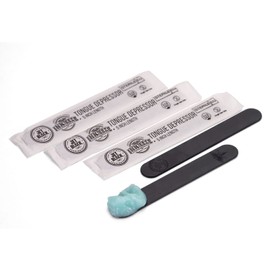 Jet Black Tattoo Tongue Depressor, Eco Friendly Tattoo Supplies, Individually packaged and EO Sterilized, Easy Transferring Ointments, 100 Count