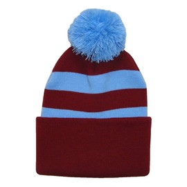 Arena Scarves Aston Villa Fans Bobble Hat in Claret and Blue