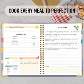 meDolove Recipe Book to Write in Your Own Recipes, Hardcover Blank Recipe Journal Cookbook with Tab Stickers, 8" x 10", Recipe Notebook 175 Pages to Organize Your Recipes for Kitchen - Purple