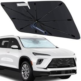 Windshield Sun Shade Umbrella for Buick Enclave 2013-2019, Foldable Car Sunshade for Front Windows with 360° Rotating Shaft, Custom fit Enclave Sun Visor Shield for UV Blocking and Heat Insulation