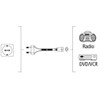 Hama Euro power cable 2-pin 1.4m, straight (Euro plug on