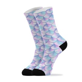 PMAIHNAS Mermaid Athletic Crew Socks Over the Calf Tube Socks Peformance Cushion For Men Women