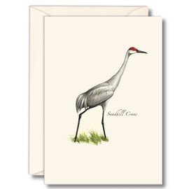 Earth Sky + Water - Sandhill Crane Notecard Set - 8 Blank Cards with Envelopes