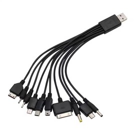 Hididi 10 in 1 Multi Charging Cable, Universal Multiple Charging Cord Cable with 10 Ports for Cell Phones Speaker MP3 MP4 & More