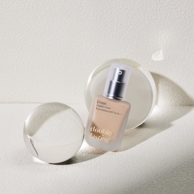 Etude Double Lasting Vegan Cover Foundation - [SET] 21N Neutral