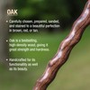 Brazos Handcrafted Wood Walking Cane, Twisted Oak, Hametop Style Handle,