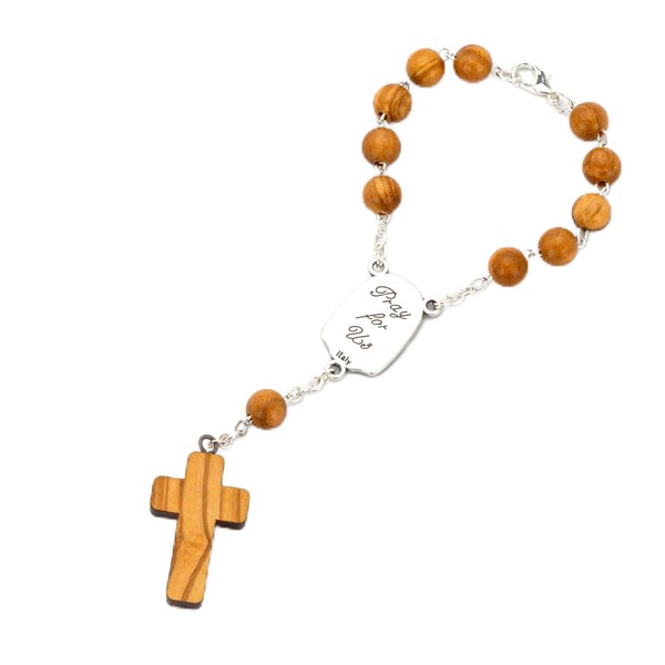 NKlaus 16 cm Ten Rosary Saint Christopher Real Wood 3