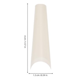 Healvian 500pcs French Tip Fake Nails Denim Armor Nail Tips for Nail Art Full Nail Covers Easy to Trim and Paint Suitable for Diy and