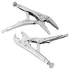 Locking Pliers, 2Pcs High Carbon Steel Ground Mouth Straight Jaw