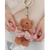 Ierlor IEROLOR Colombdor (W) Pleated Hair Scrunchie Pale Pink + Teddy Bear Keyring SET HL1H66123PNXXX