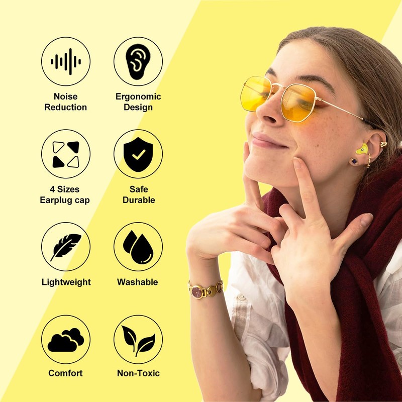 Avoxins Ear Plugs for Sleeping Earplugs for Concerts Noise Cancelling