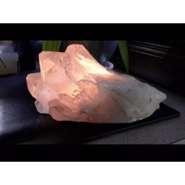 Clear Quartz Crystal Cluster Tea Light Candle Holder