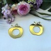 Set of 10 Rosh Hashanah Acrylic Mirrored Apple Napkin Rings,Gold