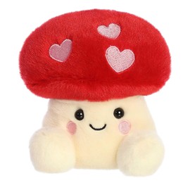 Aurora® Adorable Palm Pals™ Aislyn Heart Mushroom™ Stuffed Animal - Pocket-Sized Play - Collectable Fun - Red 5 Inches